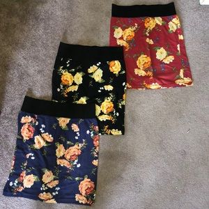 Set of 3 mini skirts